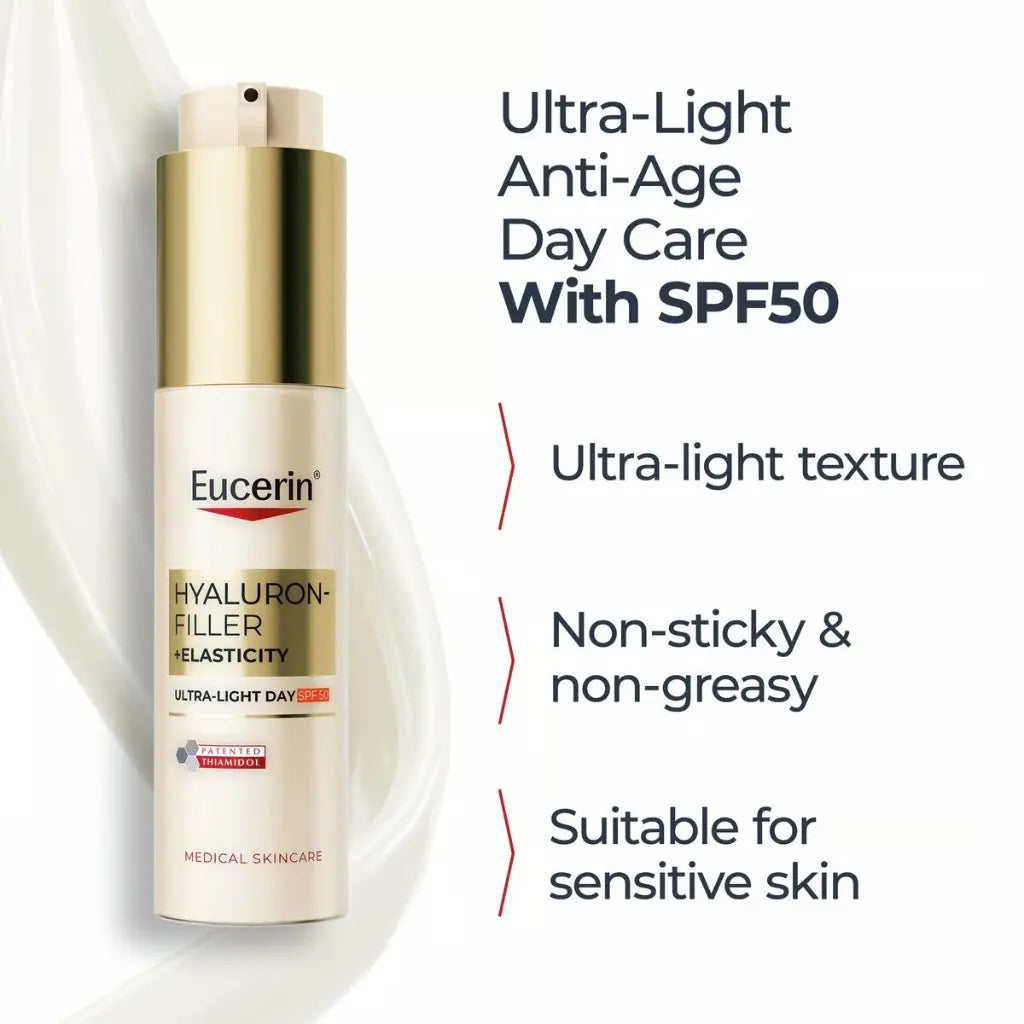 Eucerin Hyaluron Filer Elasticity Creme Dia Ultra Light SPF50