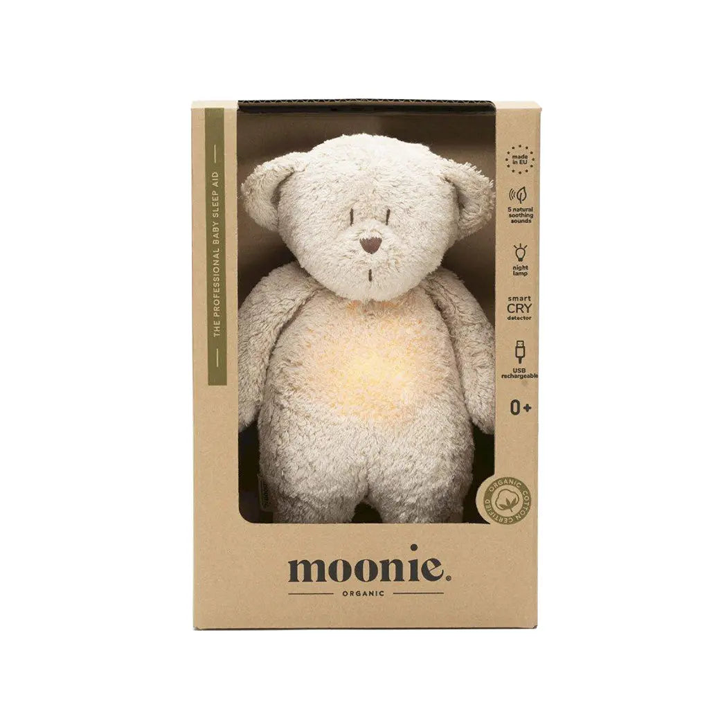Moonie Peluche Ursinho Luz/Som Orgânico - Humming Bear Sand