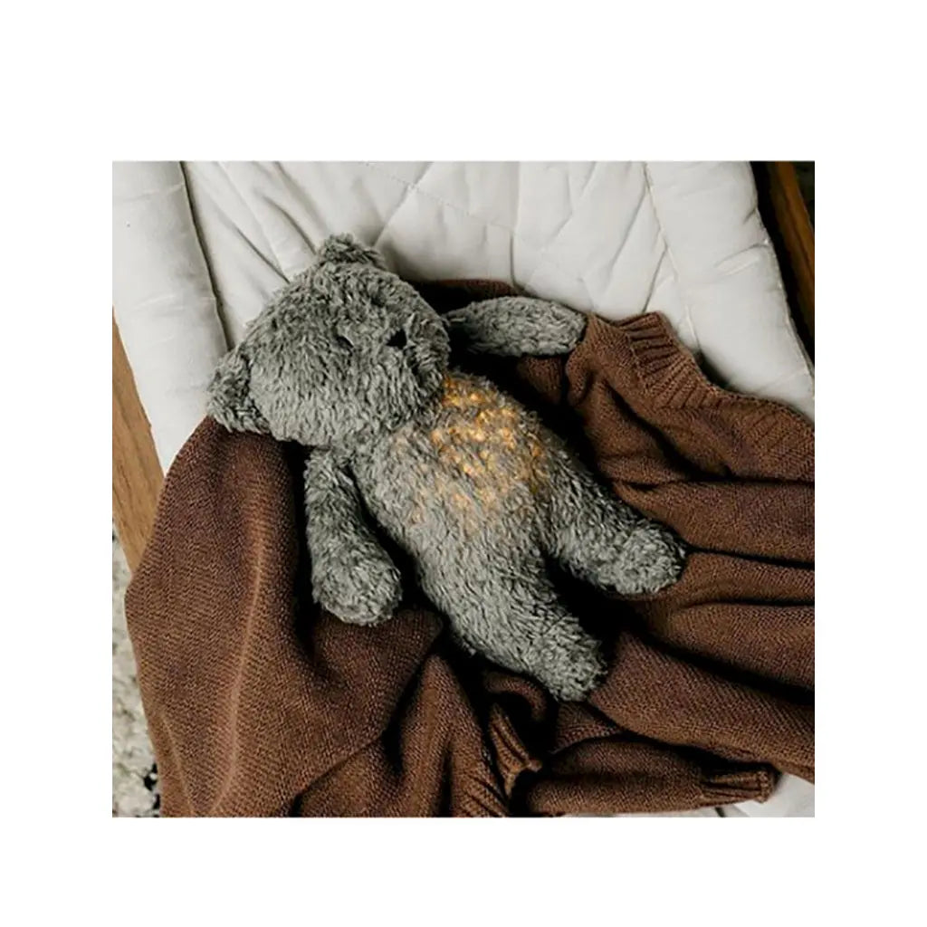Moonie Peluche Ursinho Luz/Som Orgânico - Humming Bear Grey
