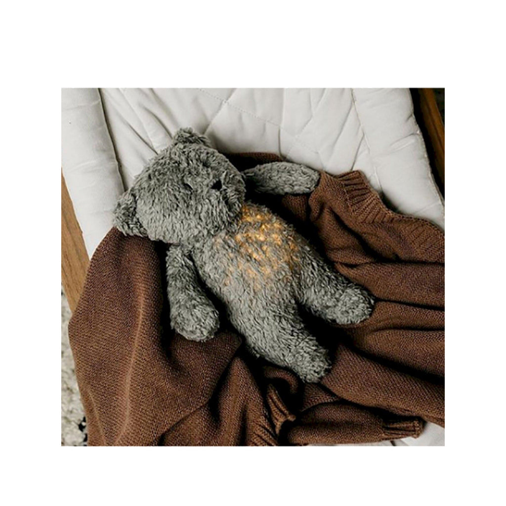 Peluche Ursinho Luz/Som Orgânico - Humming Bear Grey Moonie