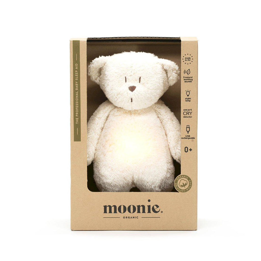 Peluche Ursinho Luz/Som Orgânico - Humming Bear Polar Moonie