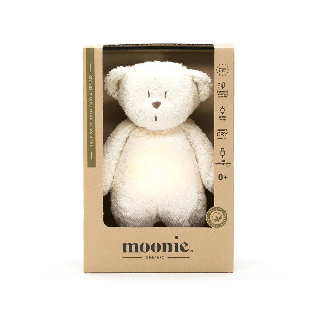 Peluche Ursinho Luz/Som Orgânico - Humming Bear Polar Moonie