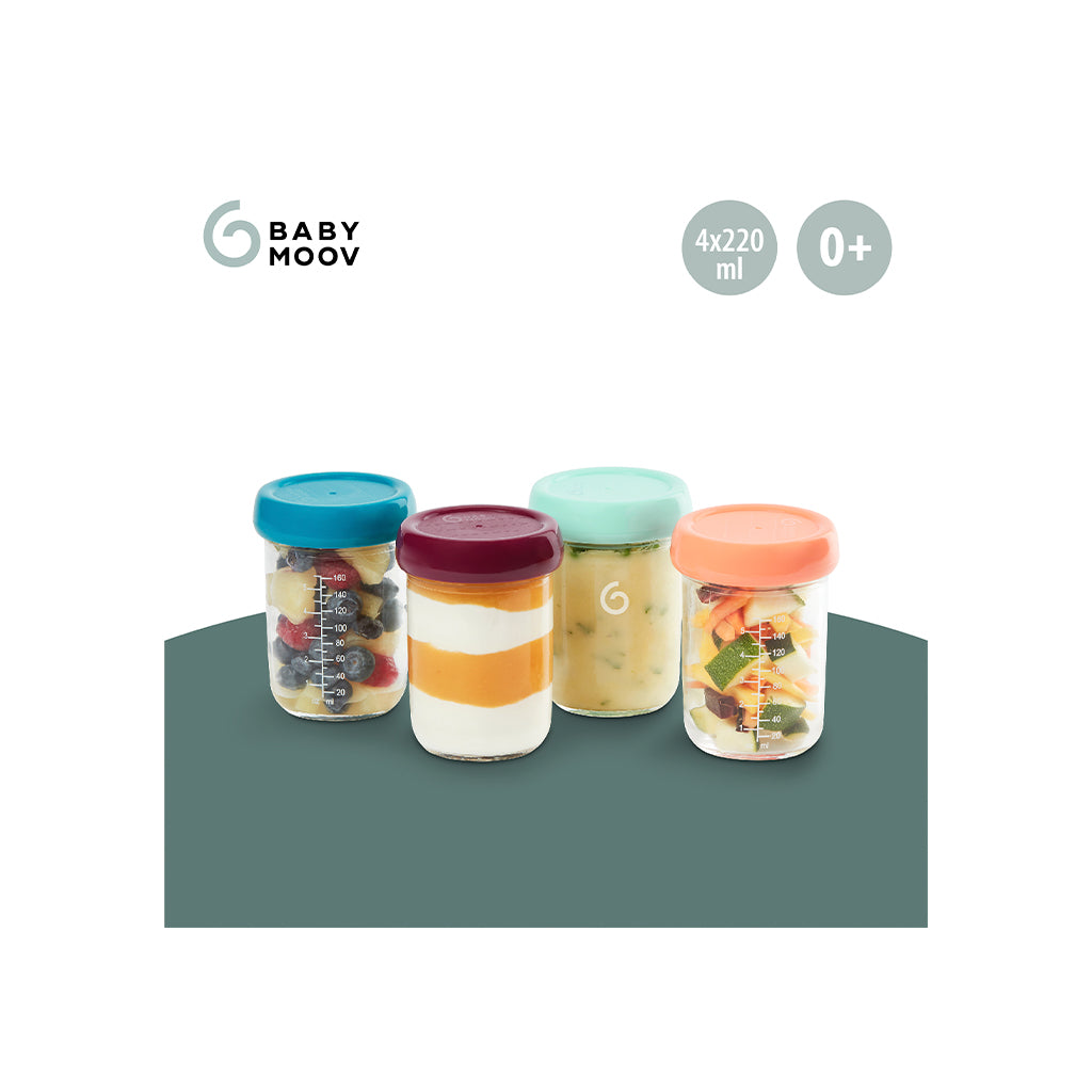Babymoov Conjunto 4 Caixas Herméticas Vidro de 220ml - Love my Pharma