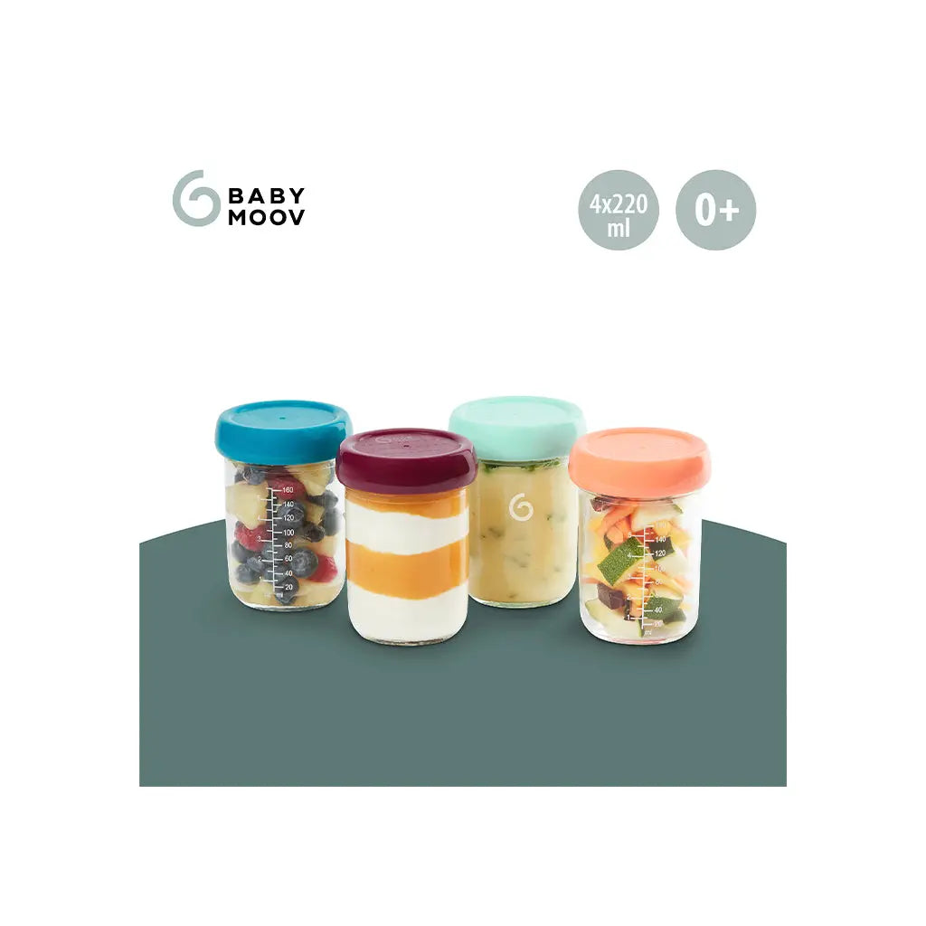 Babymoov Conjunto 4 Caixas Herméticas Vidro de 220ml