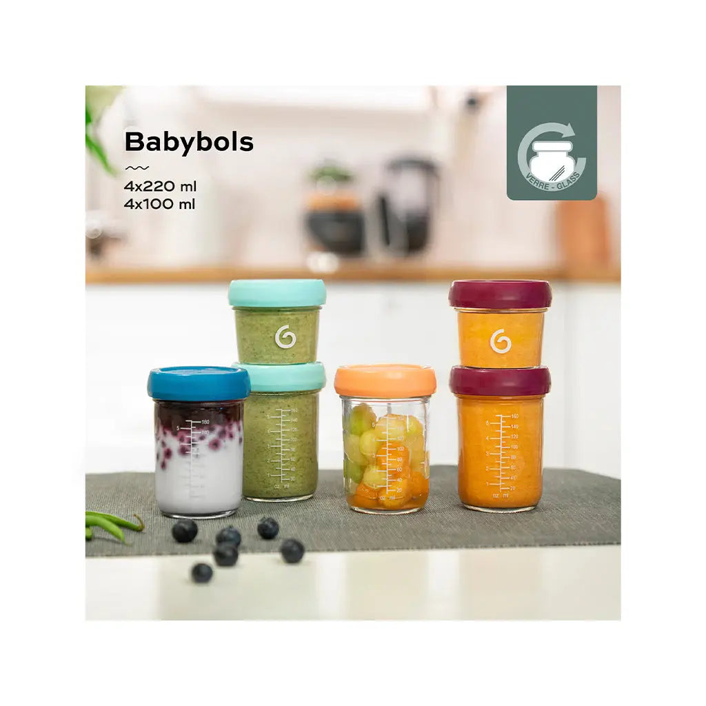 Babymoov Conjunto 8 Caixas Herméticas Vidro de 100ml e 220ml