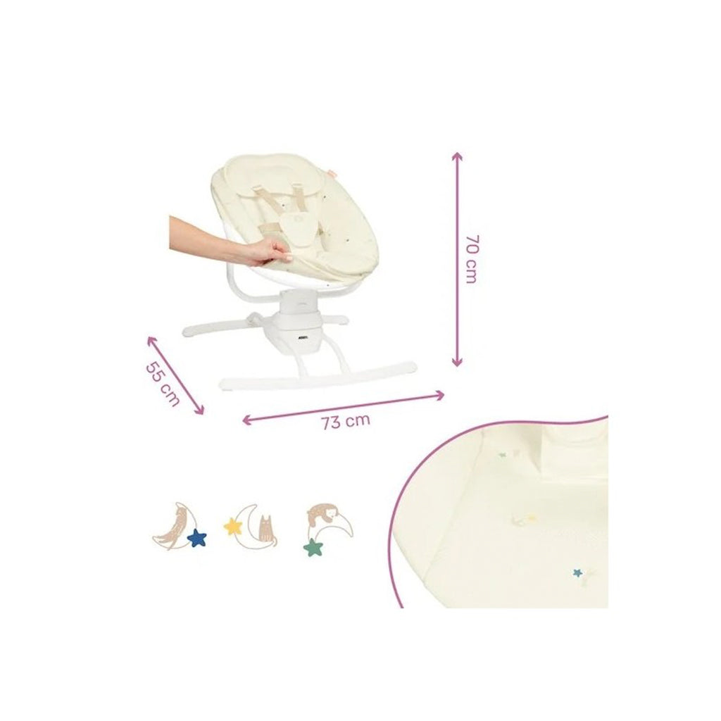 Cadeira Baloiço Lateral Creme Badabulle