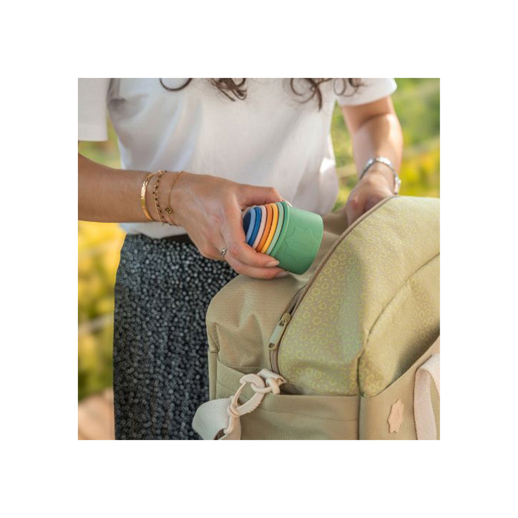 Conjunto 7 Brinquedos Empilháveis em Silicone Badabulle