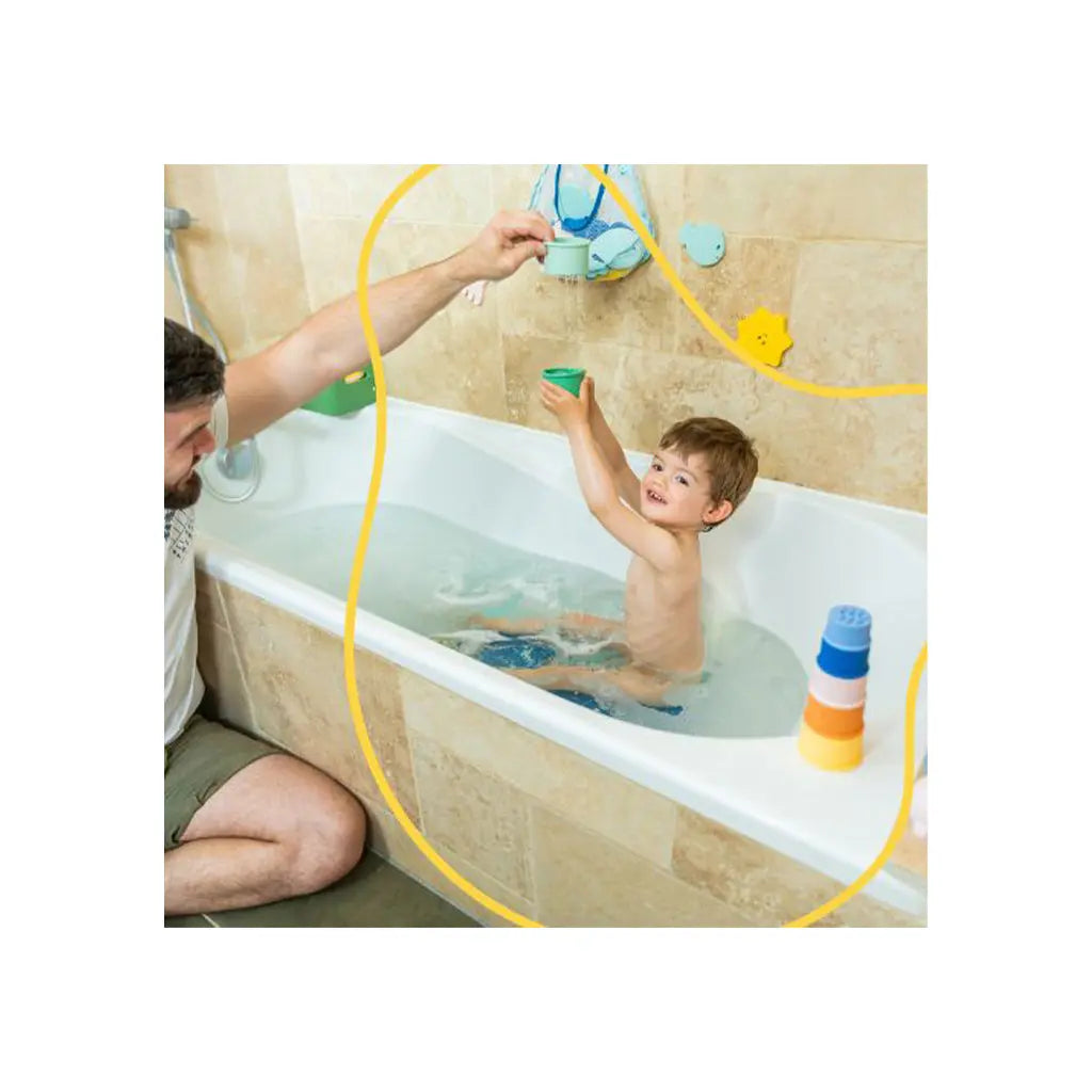 Badabulle Conjunto 7 Brinquedos Empilháveis em Silicone