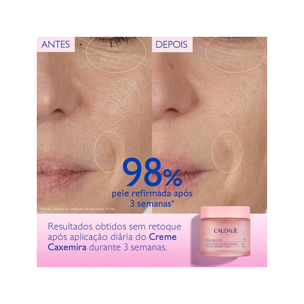 Caudalie Creme Recarga Caxemira Redensificador Resveratrol-Lift