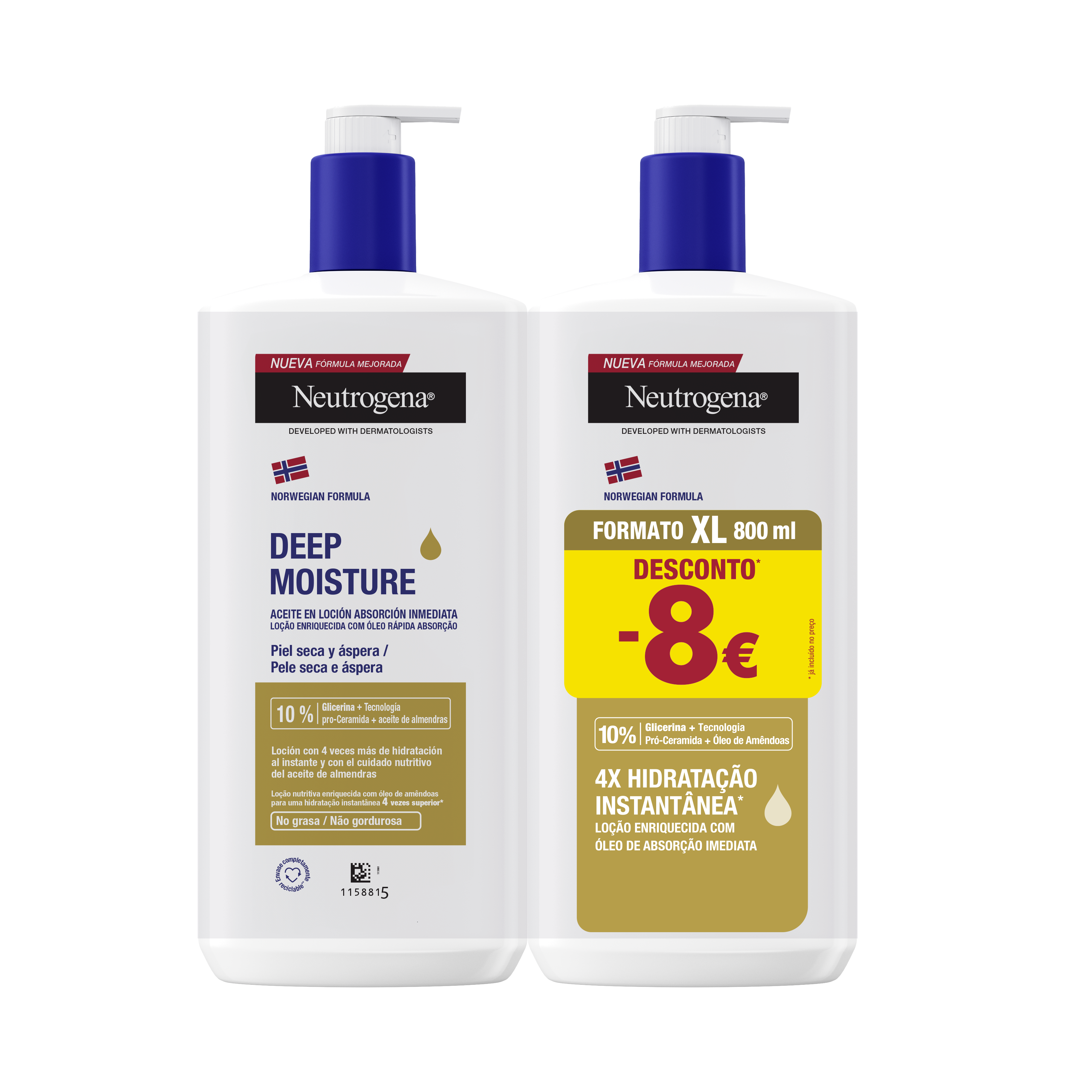 Neutrogena Óleo em Loção Hidratante Pele Seca - Pack Promocional