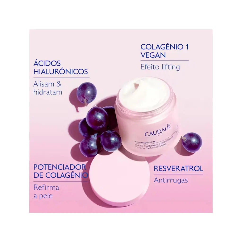 Caudalie Creme Recarga Caxemira Redensificador Resveratrol-Lift
