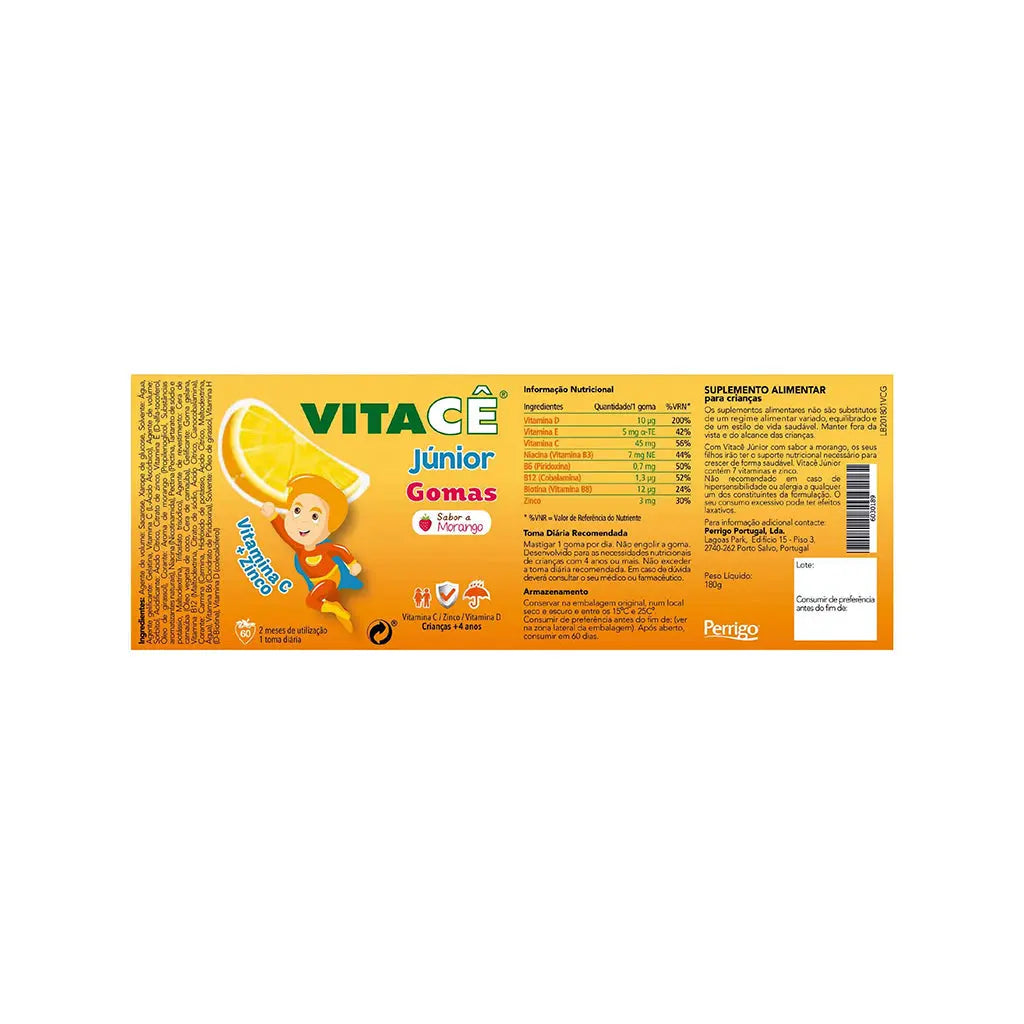 Vitacê Junior Gomas Morango Vitace