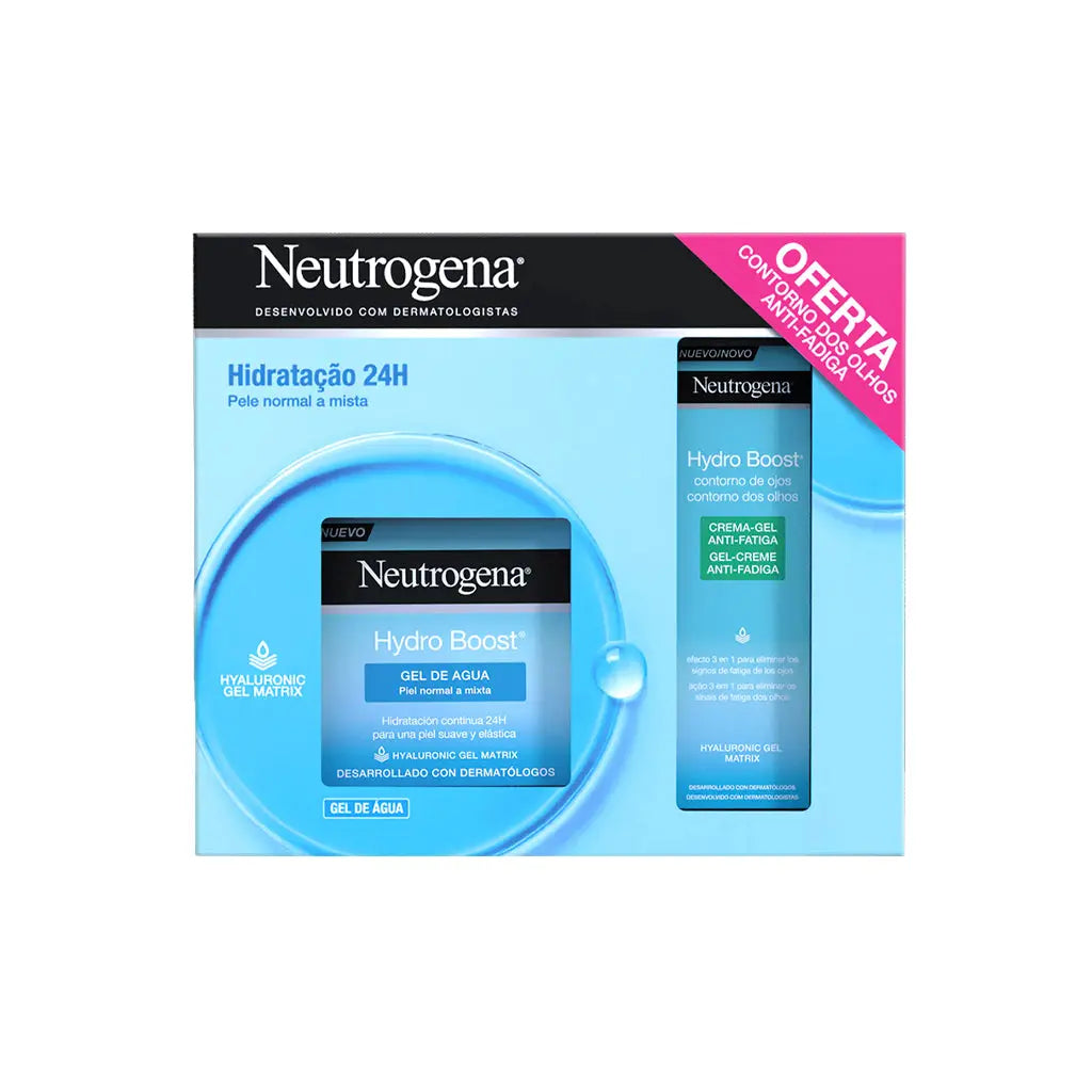 Neutrogena Coffret Hydro Boost Gel Água + Hydro Boost Gel Creme Contorno Olhos Anti-Fadiga