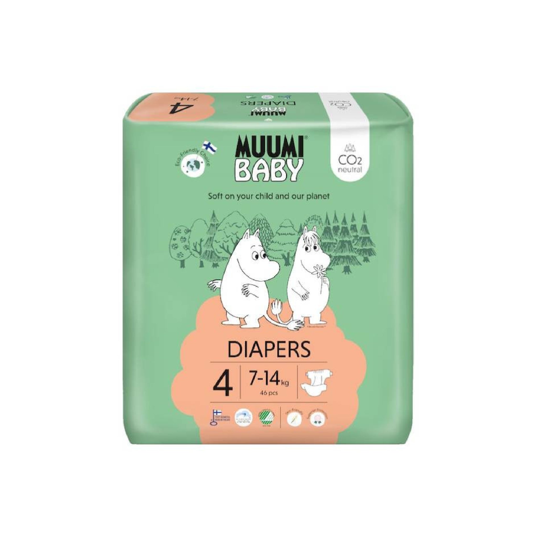 Fraldas Baby Diapers 7-14kg - Tamanho 4 Muumi