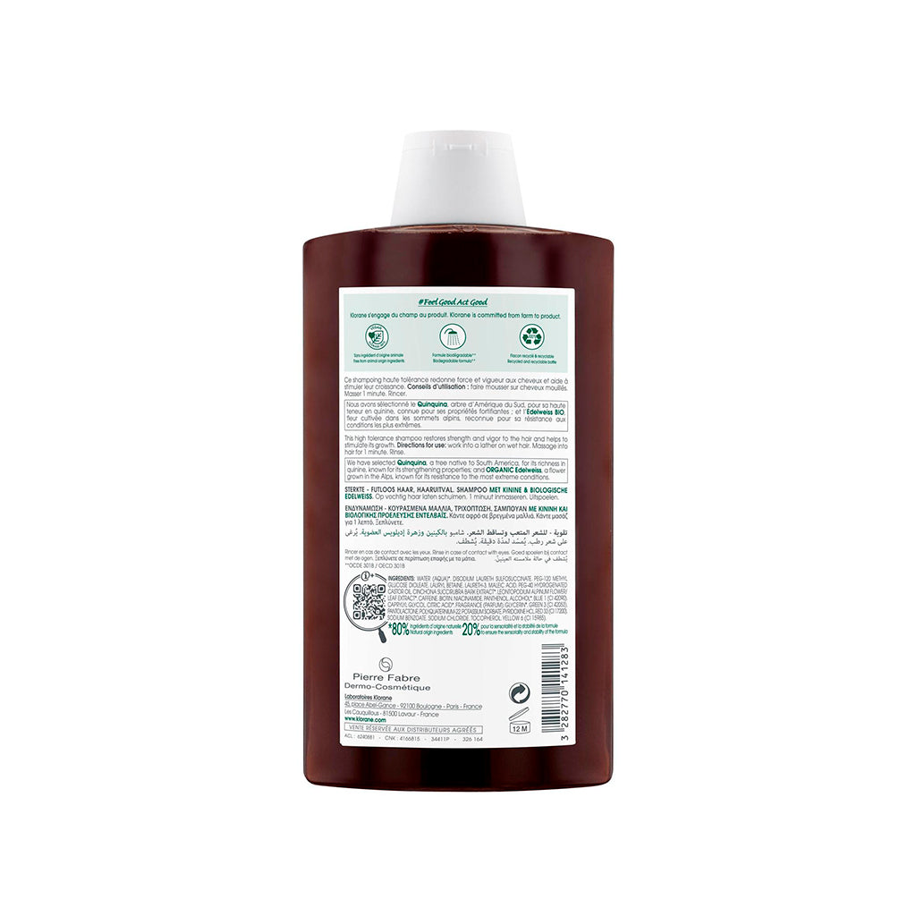 Klorane Champô Fortificante com Quinina e Edelweiss BIO