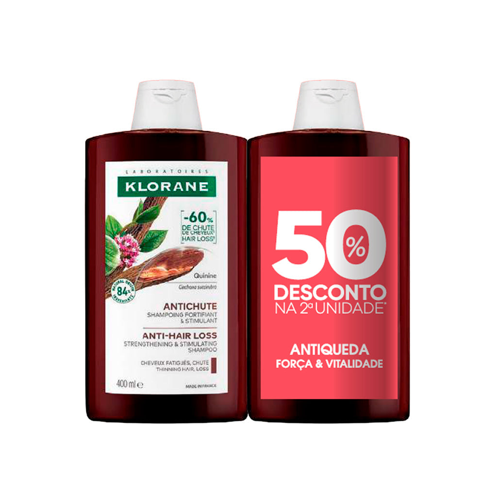 Klorane Champô Fortificante com Quinina BIO + 50% Desconto na 2ª Unid.