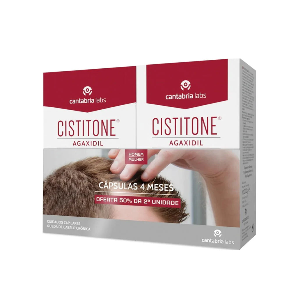 Cistitone Cápsulas Queda de Cabelo Agaxidil - Desconto 50% 2 un. - Love my Pharma