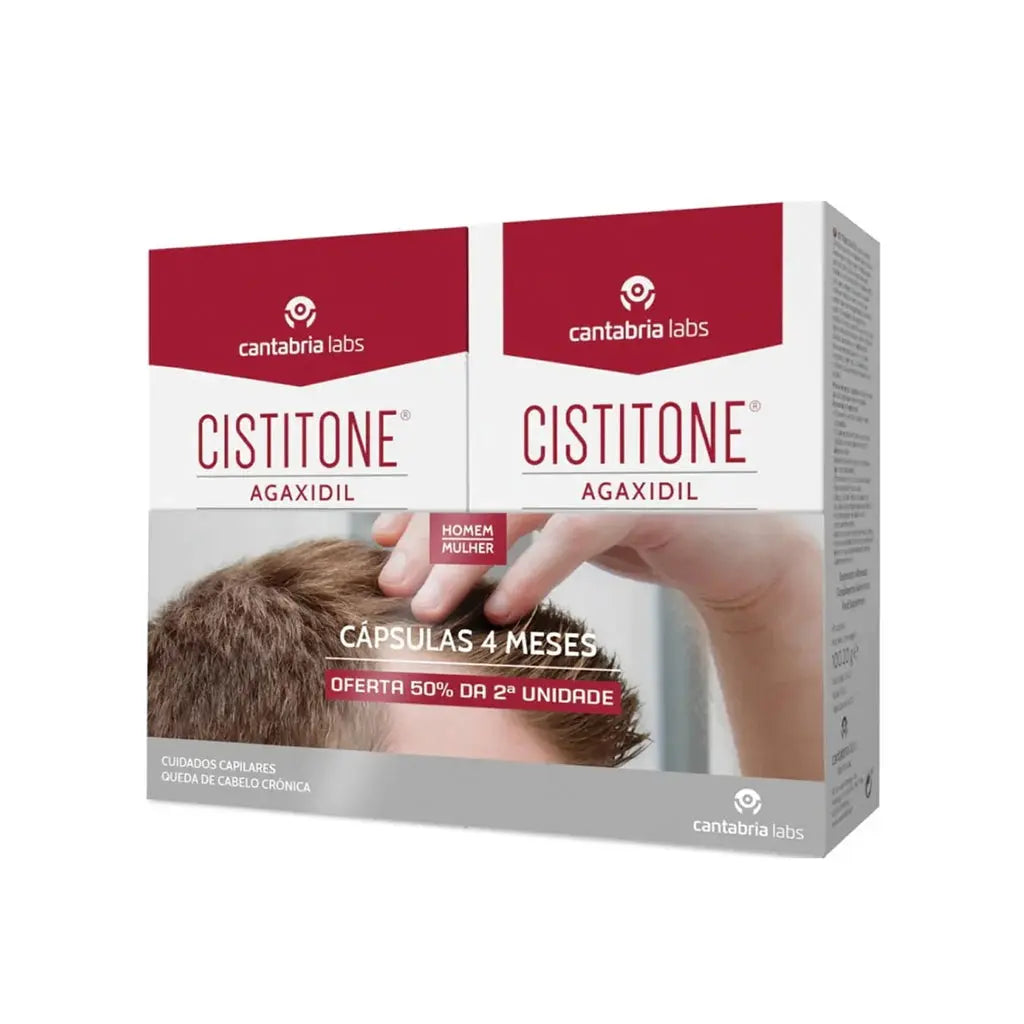 Cistitone Cápsulas Queda de Cabelo Agaxidil - Desconto 50% 2 un.