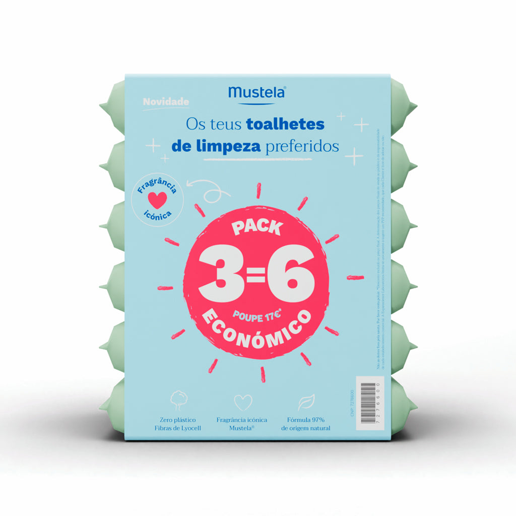 Toalhetes de Limpeza c/ Perfume 3=6 Mustela