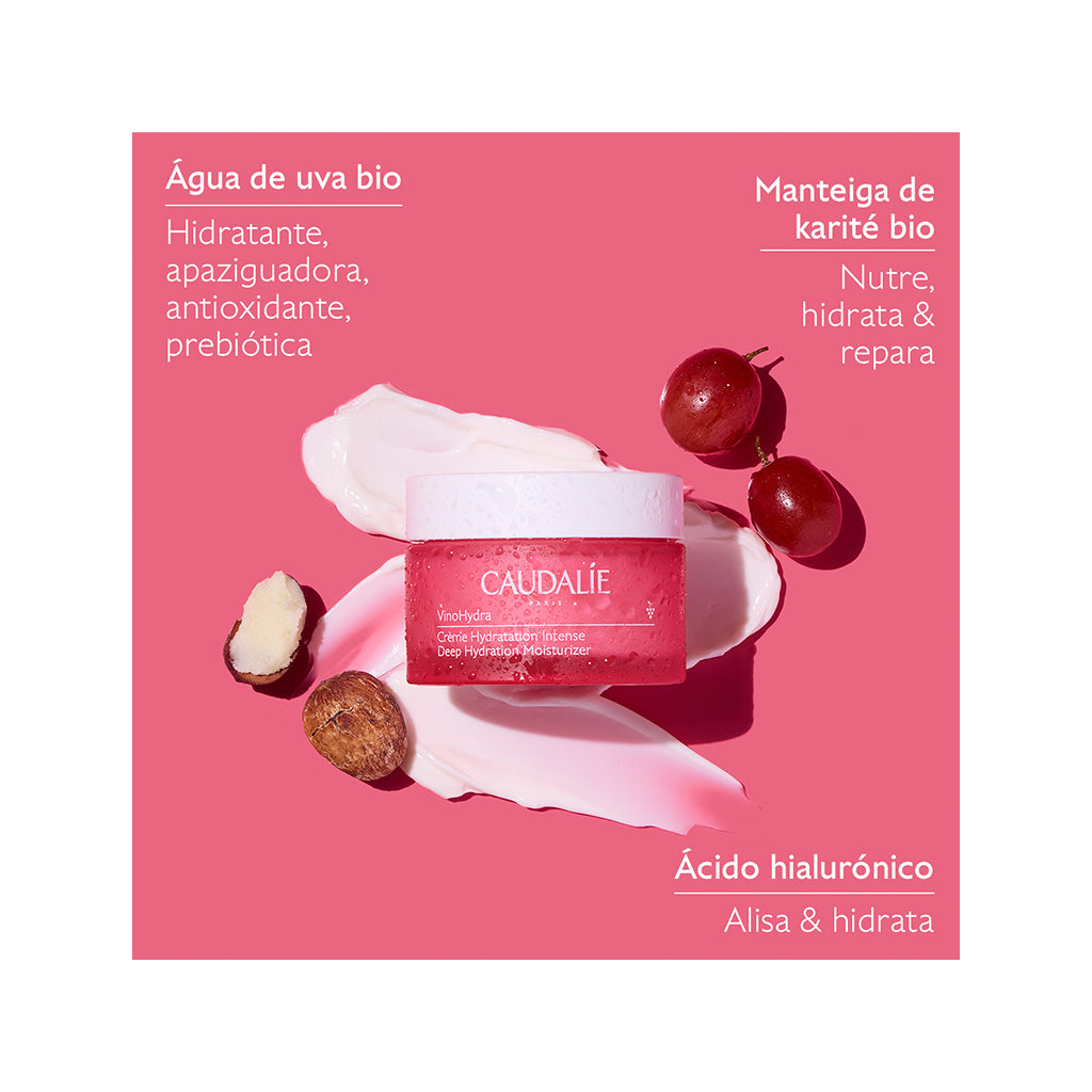 Caudalie VinoHydra Creme Hidratação Intensa Frasco