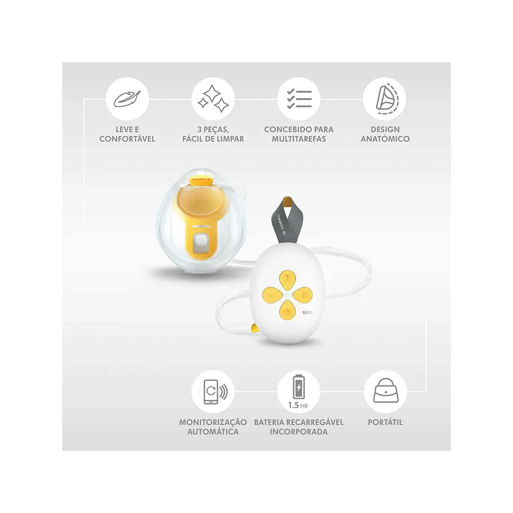 Extrator de Leite Elétrico Simples Solo™ Hands-Free Medela