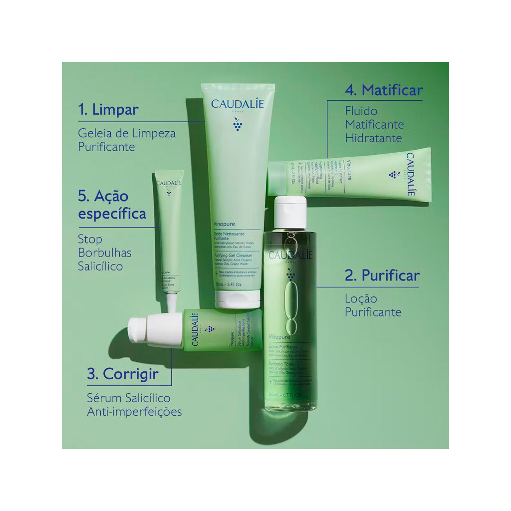 Caudalie Gel Limpeza Purificante com Acido Salicílico Vinopure - Love my Pharma