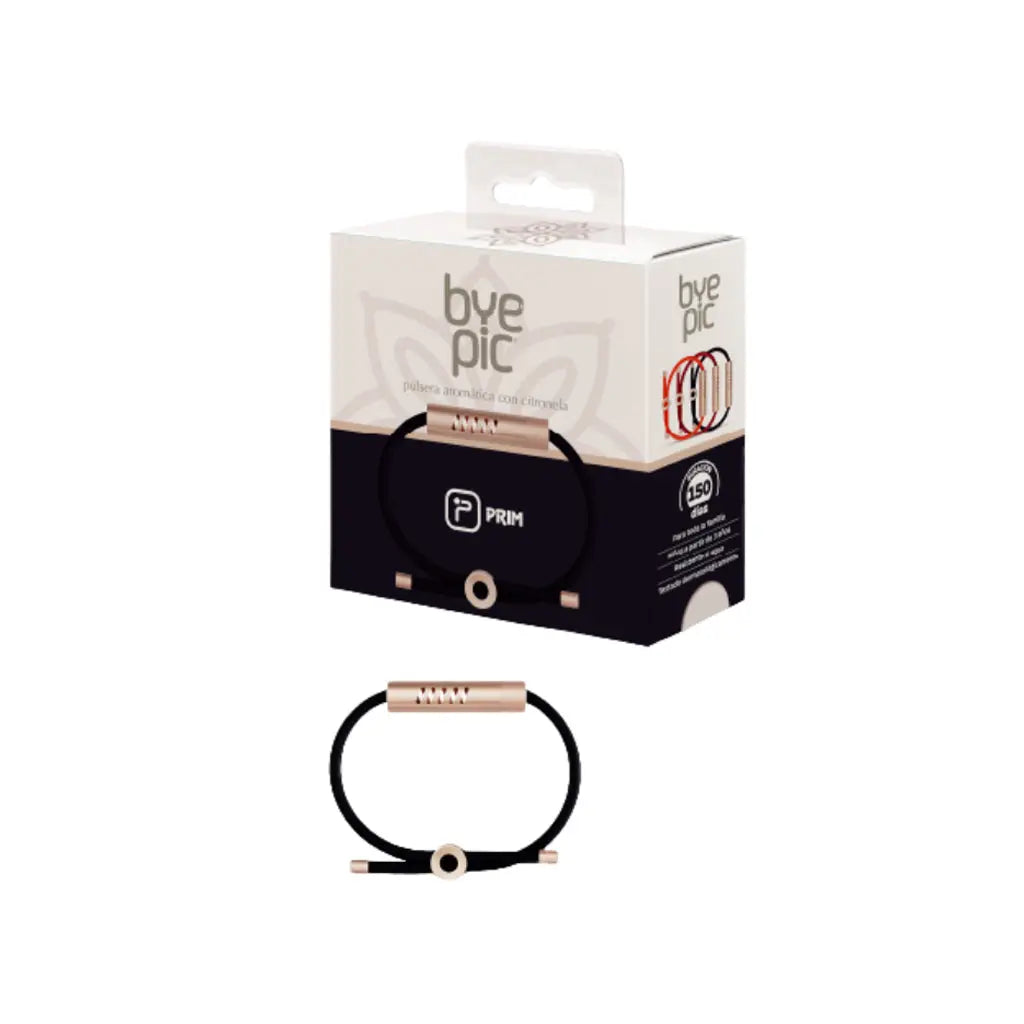 Byepic Pulseira Citronela Adulto Cordão Preto
