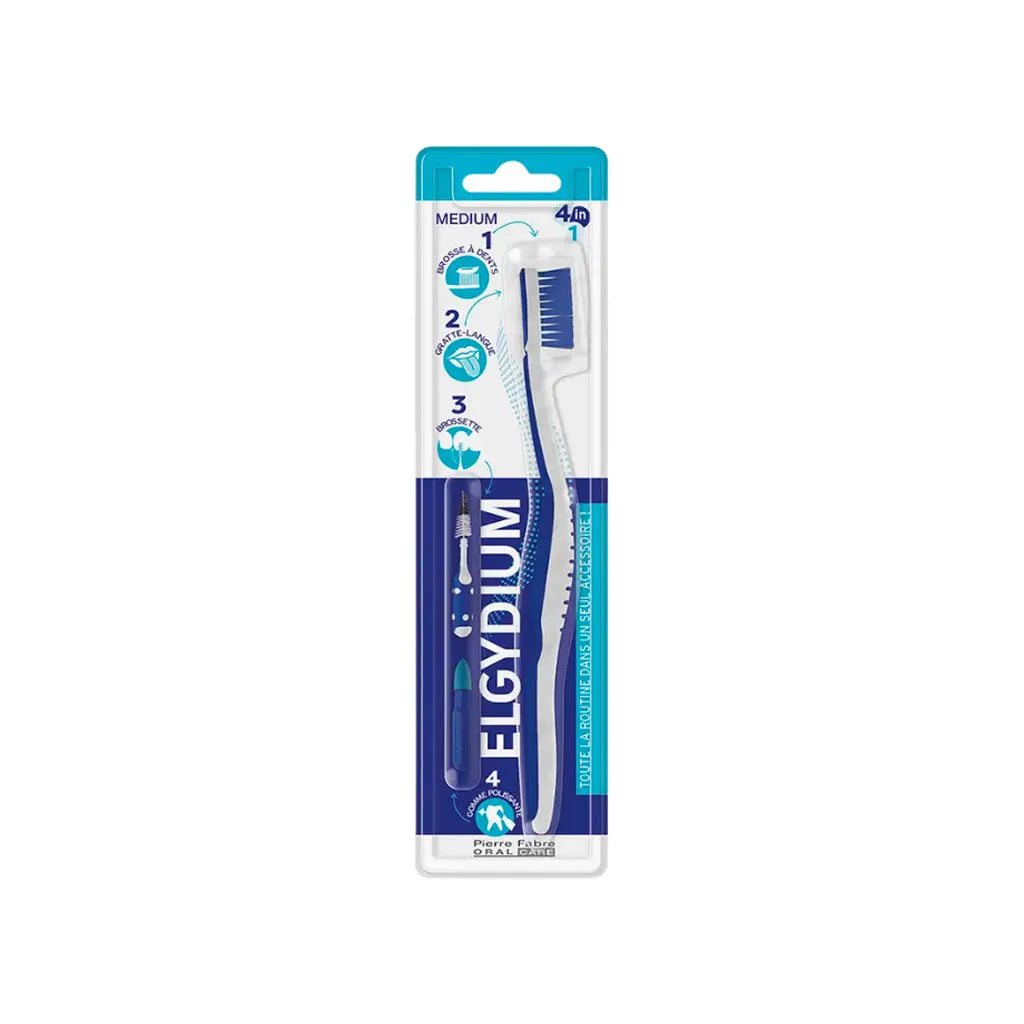 Elgydium Escova Dentes 4 em 1 - Média
