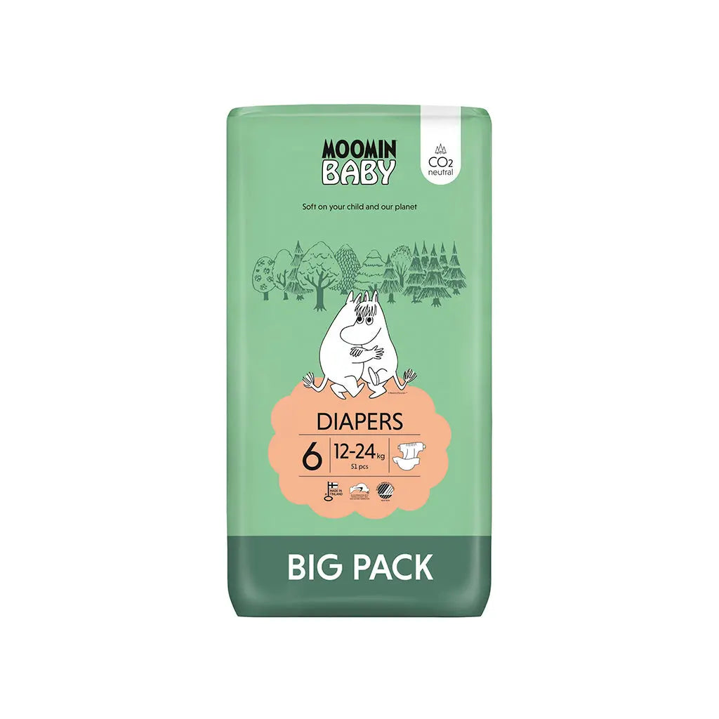 Muumi Fraldas Baby 12-24kg - Tamanho 6