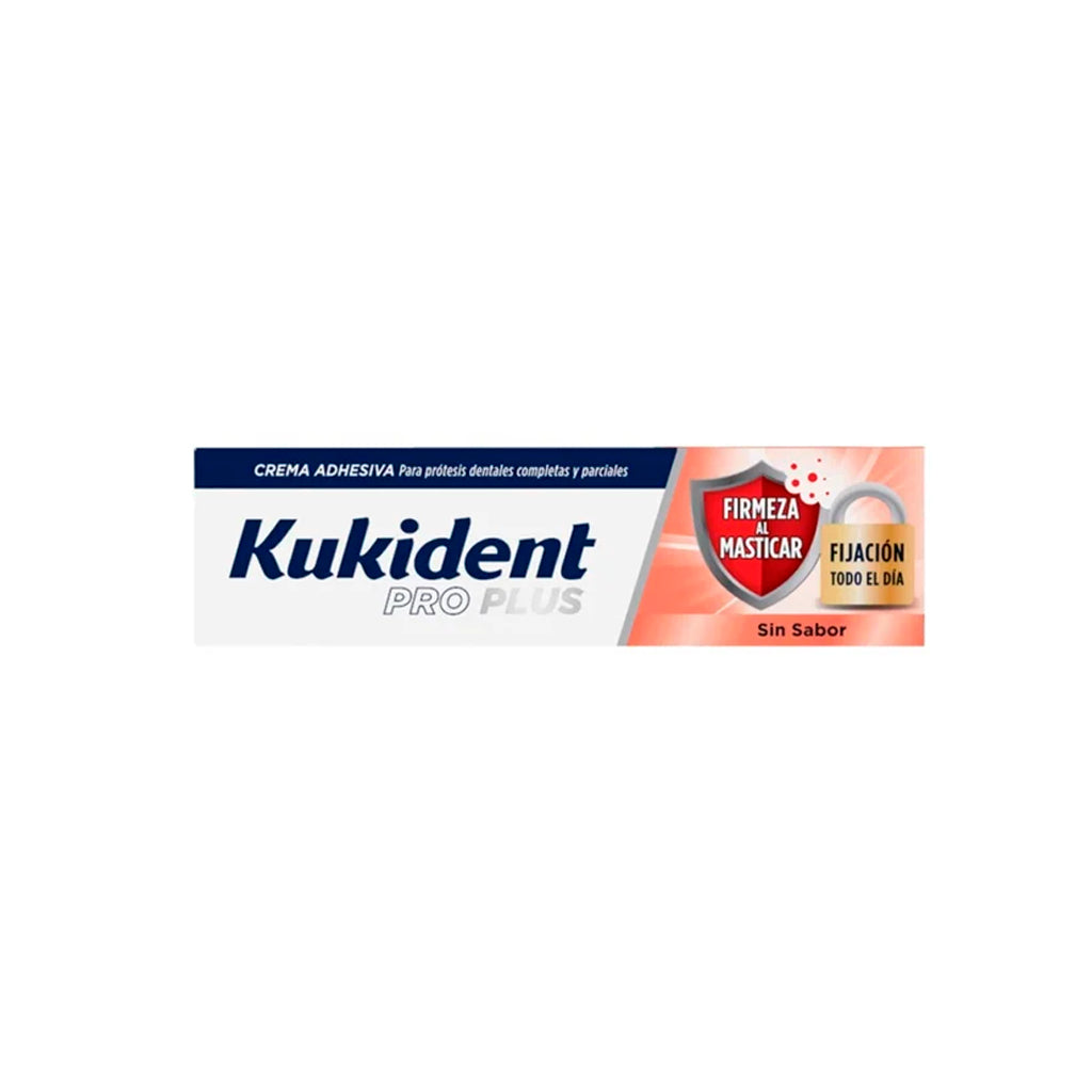 Kukident Pro Plus Firmeza Mastigar Creme Adesivo S/ Sabor