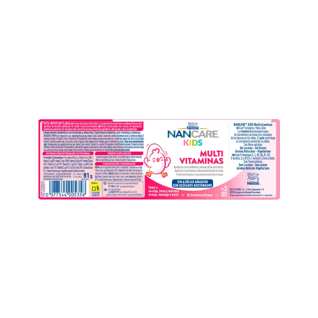 Nestlé Nancare Kids Multivitaminas Gomas