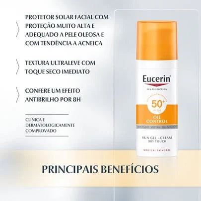 Eucerin Gel-Creme Oil Control Toque Seco SPF50+ - Love my Pharma