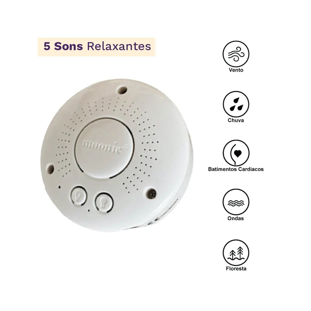 Moonie Peluche Ursinho Luz/Som Orgânico - Humming Bear Polar