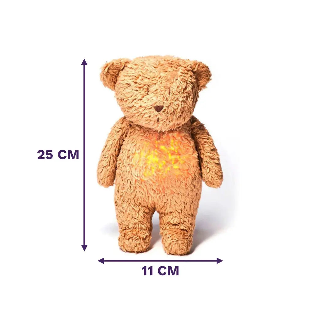 Moonie Peluche Ursinho Luz/Som Orgânico - Humming Bear Capuccino