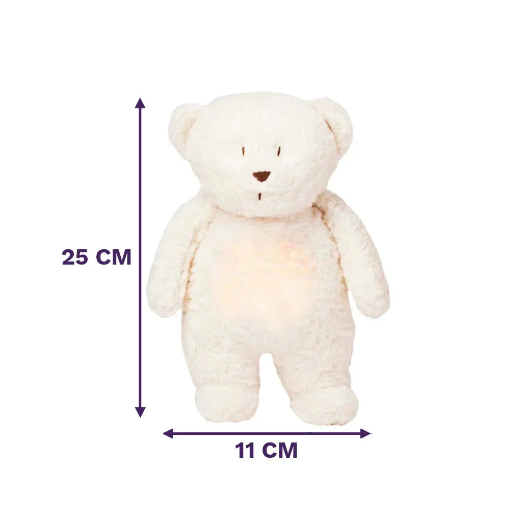 Moonie Peluche Ursinho Luz/Som Orgânico - Humming Bear Polar