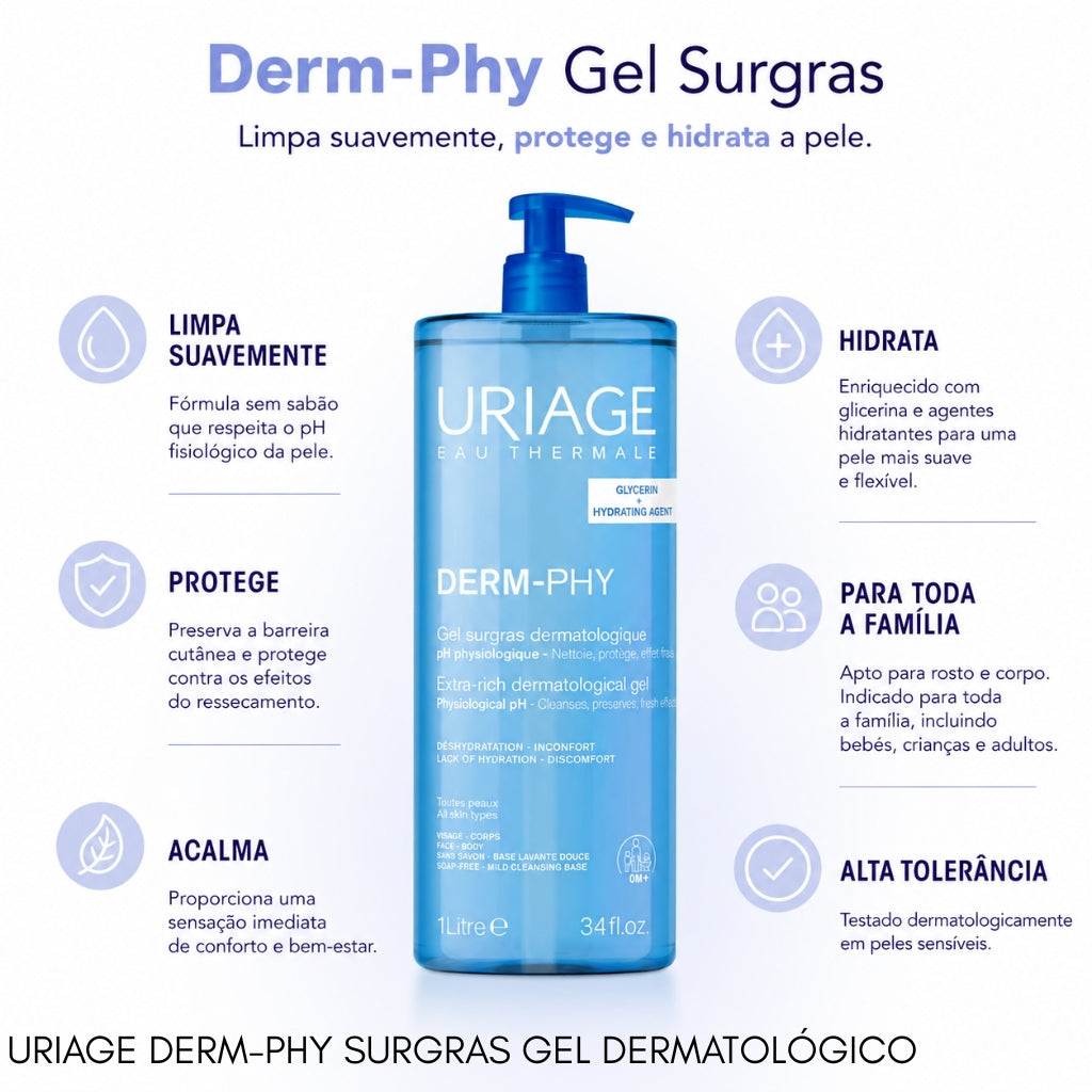 Uriage Derm-Phy Surgras Gel Dermatológico Uriage