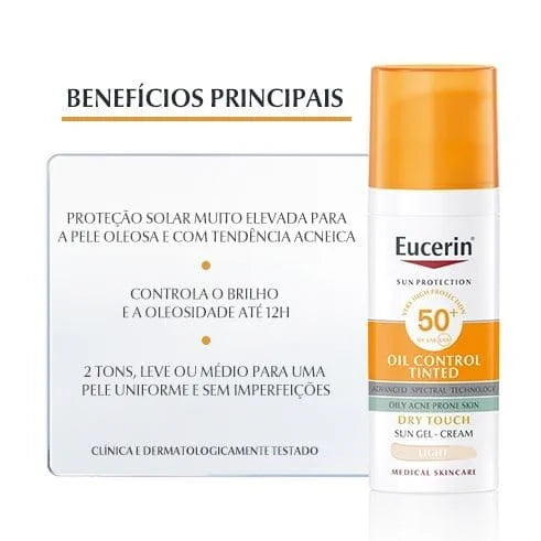 Eucerin Control Tinted Gel-Creme - Claro SPF50+