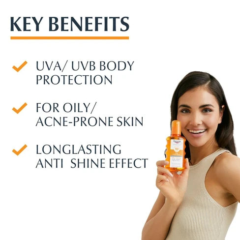 Eucerin Spray Solar Transparente Toque Seco SPF50+