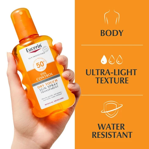 Eucerin Spray Solar Transparente Toque Seco SPF50+