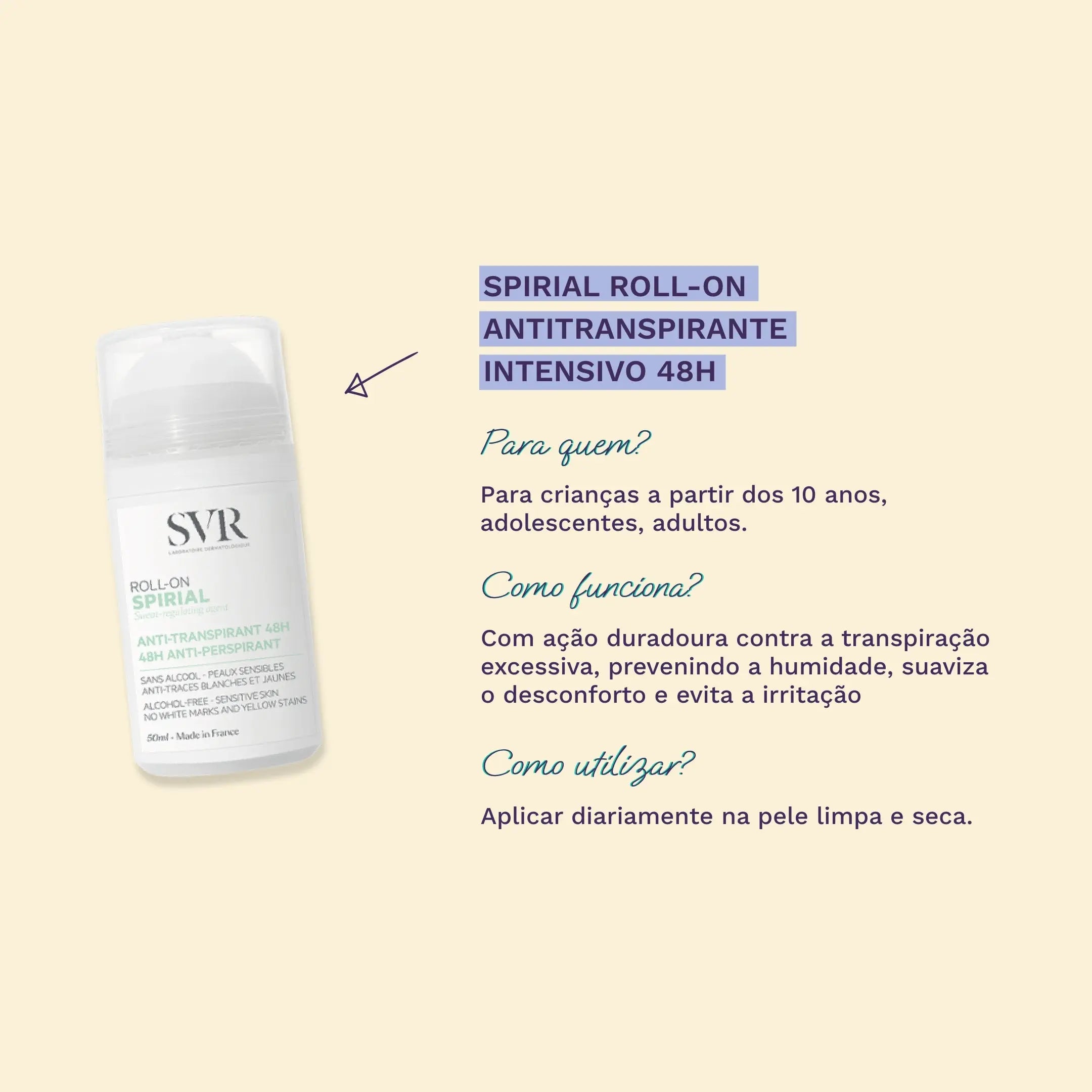 SVR SPIRIAL Roll-On Antitranspirante Intensivo 48H