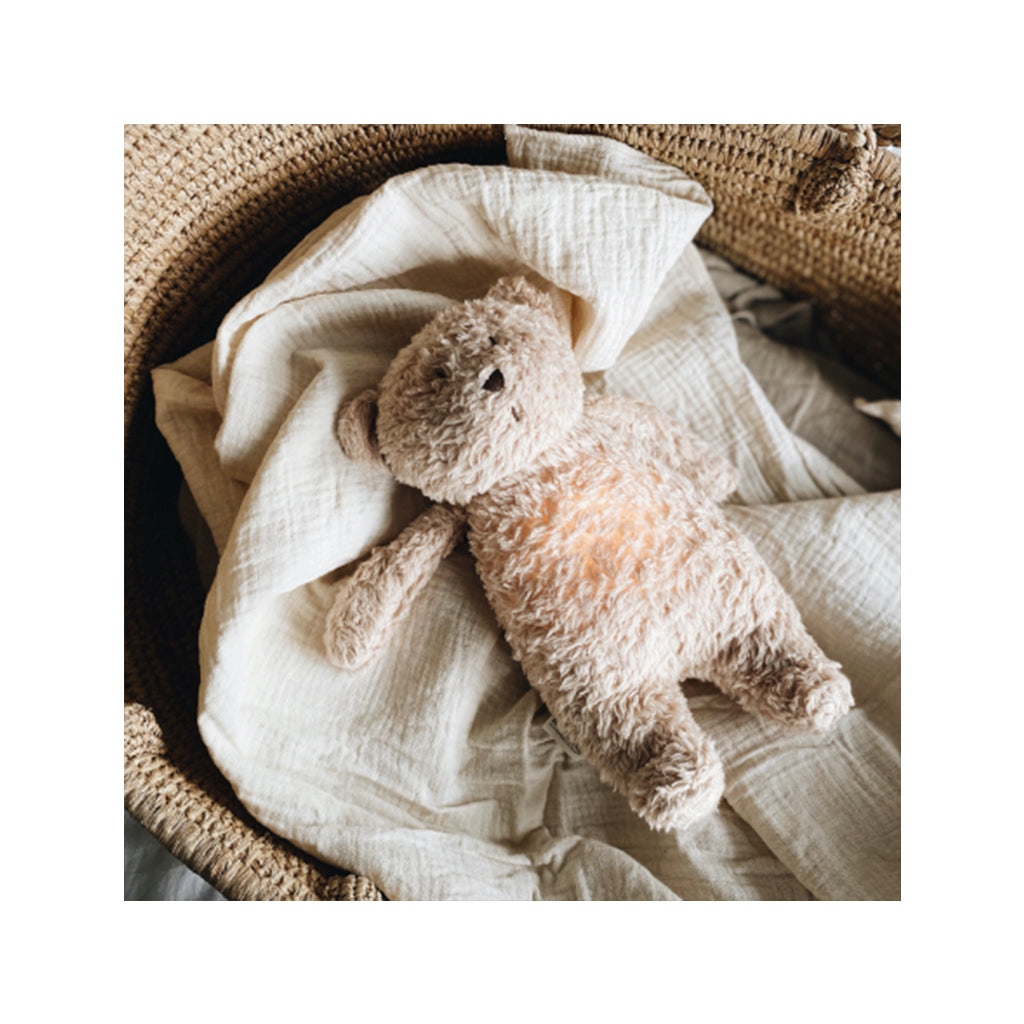 Moonie Peluche Ursinho Luz/Som Orgânico - Humming Bear Capuccino - Love my Pharma