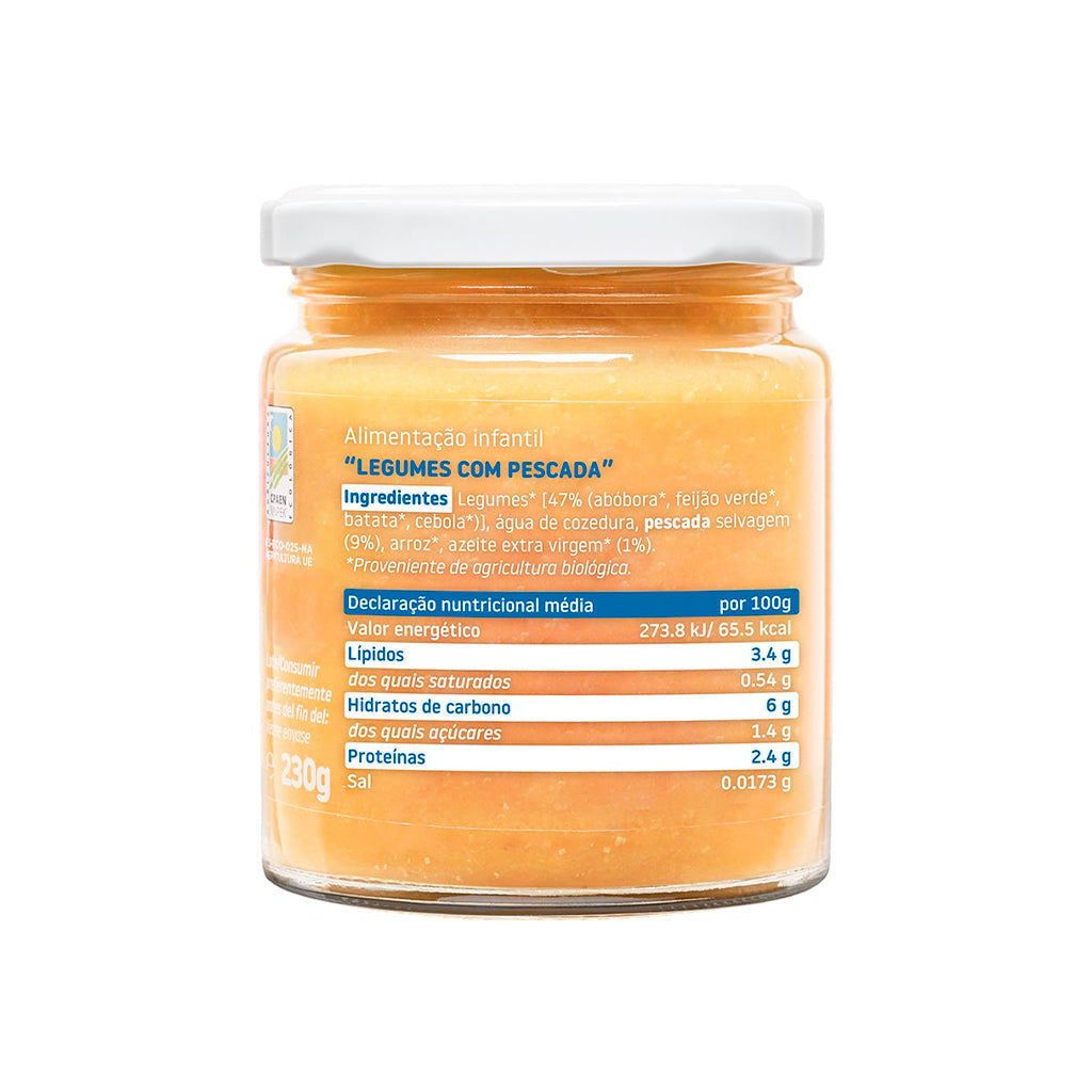 Smileat Boião de Legumes Biológicos com Pescada