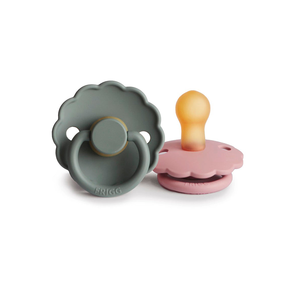 FRIGG Pack Chupeta Daisy French Gray/ Baby Pink