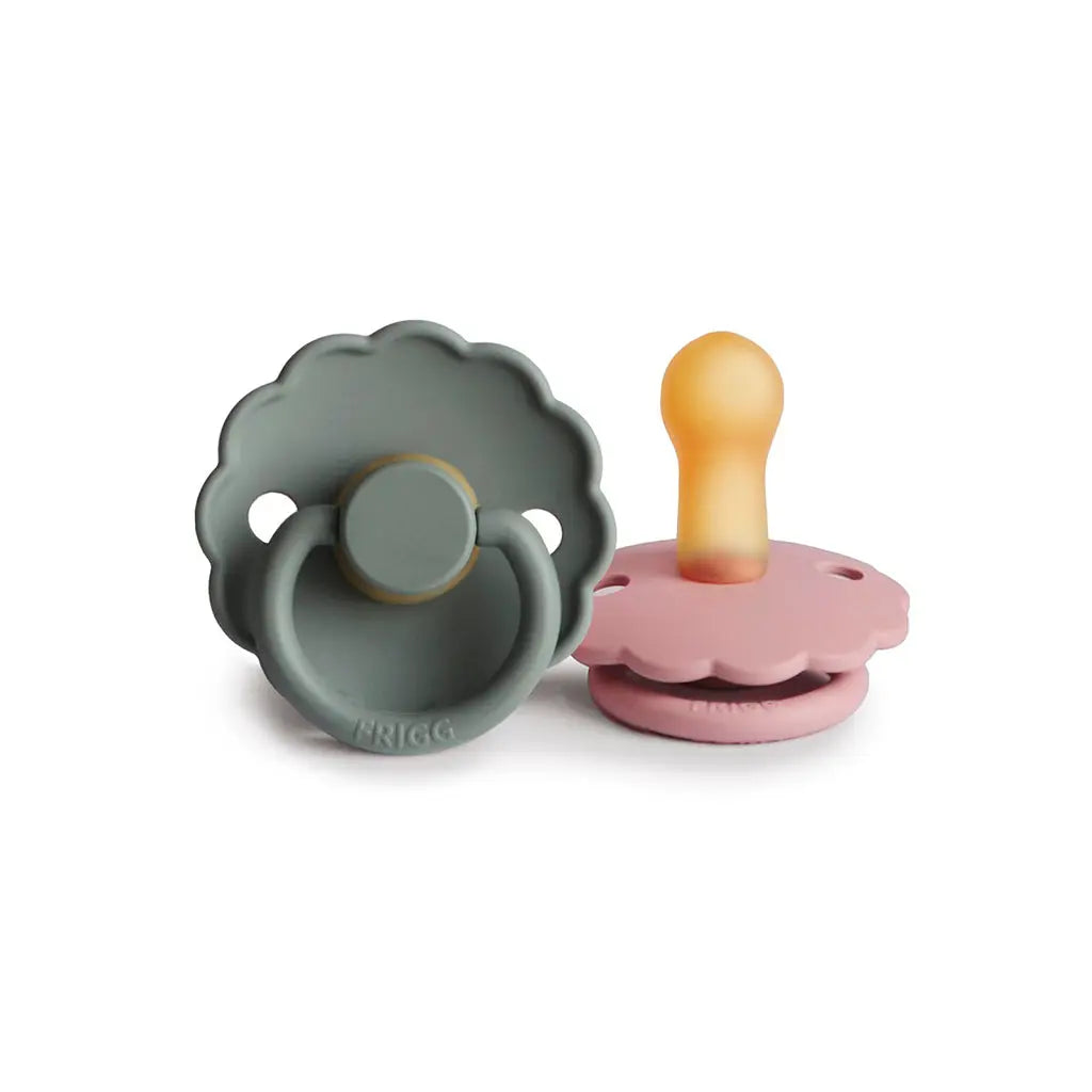 FRIGG Pack Chupeta Daisy French Gray/ Baby Pink