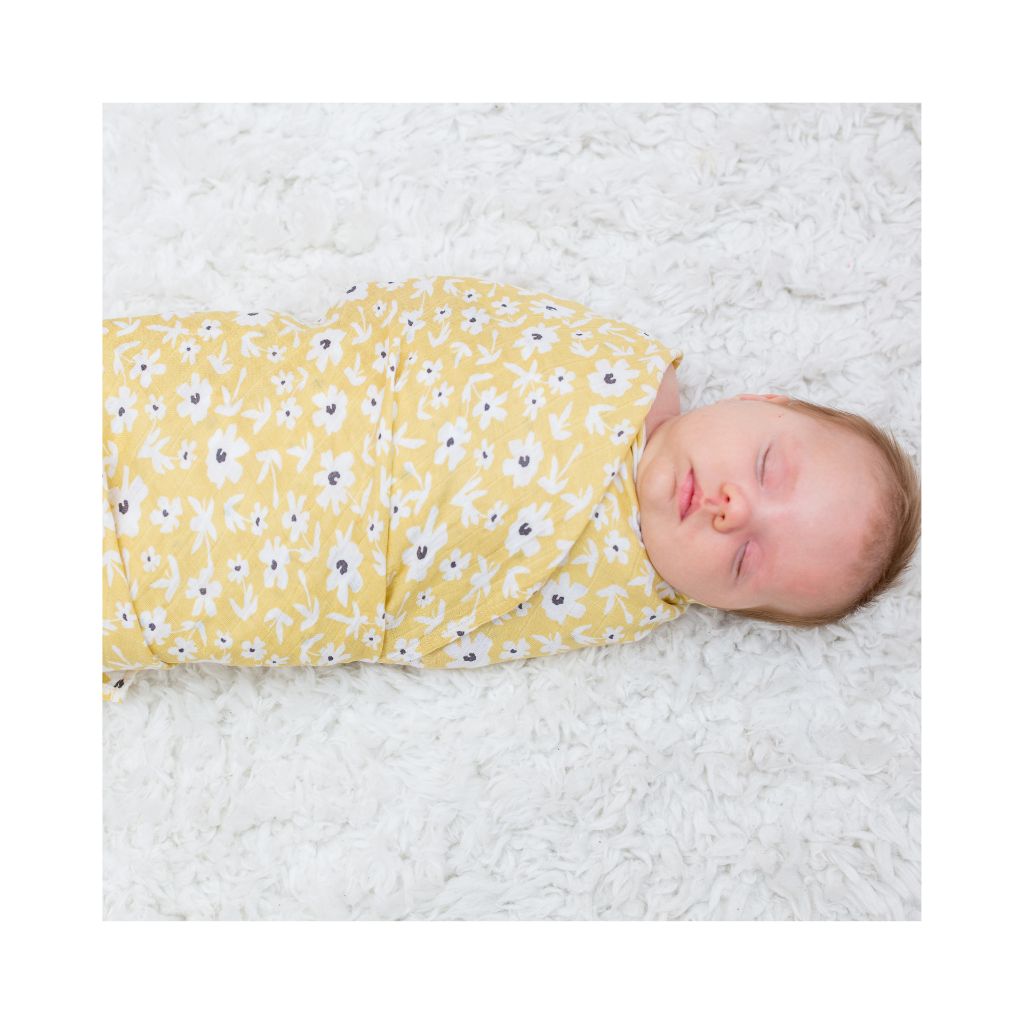 Lulujo Musselina Yellow Wildflowers & Dots