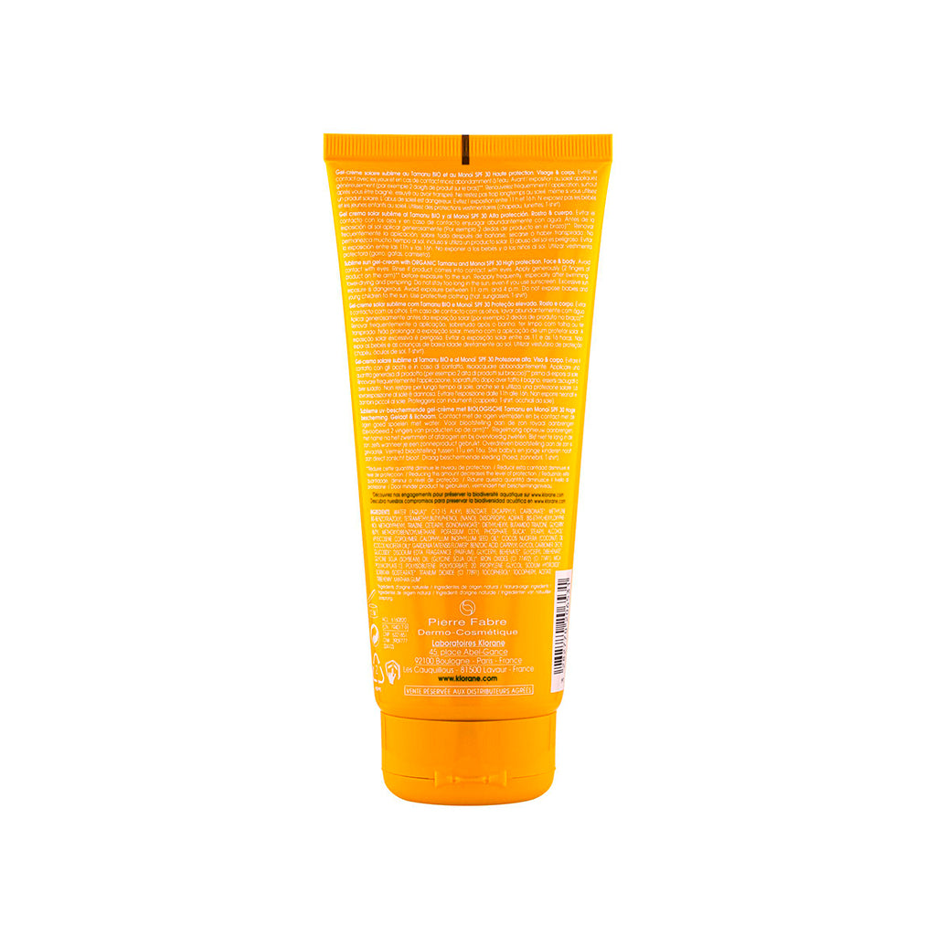 Klorane Solar Polysianes Gel-Creme Sublime SPF30 com Tamanu Bio e Monoï - Love my Pharma