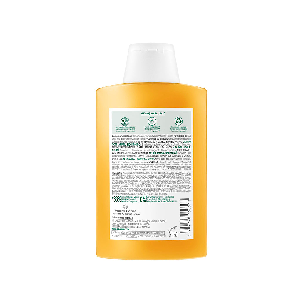 Klorane Champô Nutritivo com Tamanu BIO e Monoï