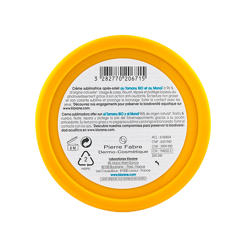 Klorane Pós Solar Polysianes Creme com Tamanu BIO e Monoï