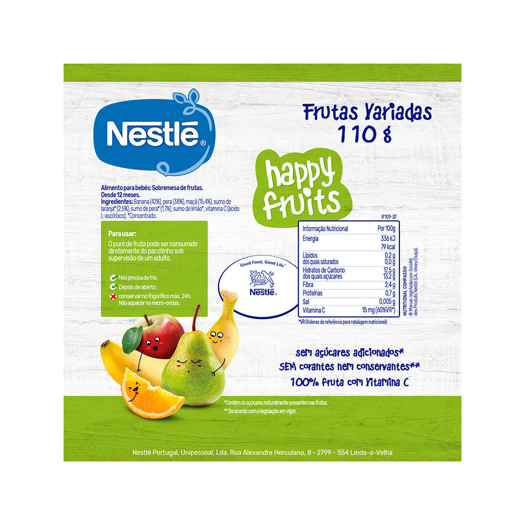 Nestlé Nestlé "Happy Fruits" - Frutas Variadas (Pacotinho de Fruta)