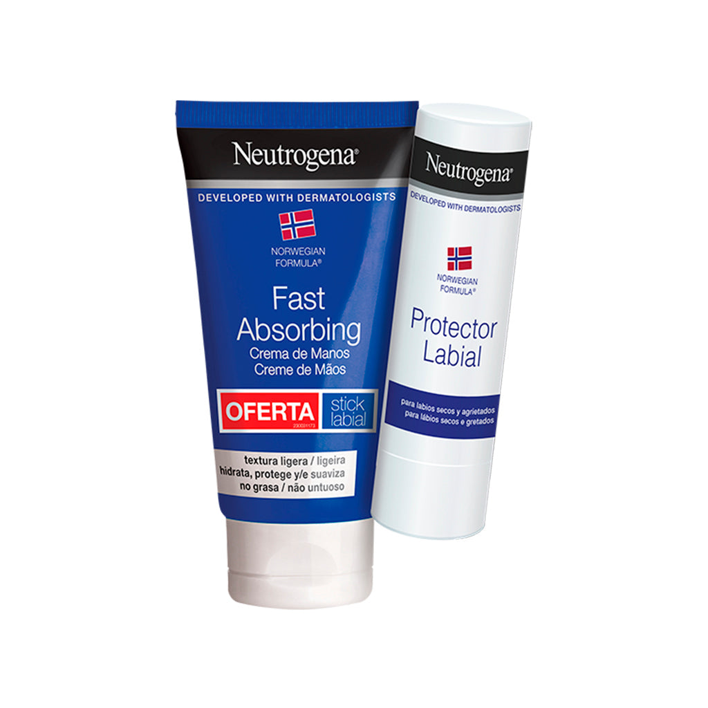 Neutrogena Creme de Mãos Absorção Rápida com Oferta Stick Labial